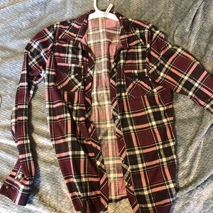 purple and black flannel